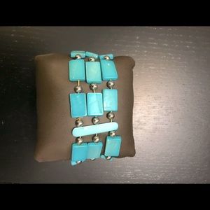 Turquoise color thick bracelet